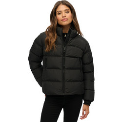 Superdry Γυναικείο Μπουφάν Χειμωνιάτικο Puffer Μακρύ Μαύρο W5012004A-02A