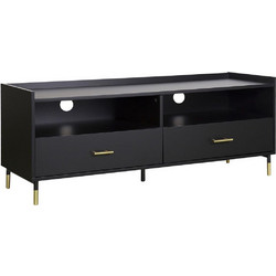 Atmosphera Έπιπλο Τηλεόρασης Ξύλινο Μαύρο Μ120xΠ40xΥ46.7cm Tedy 07.185054
