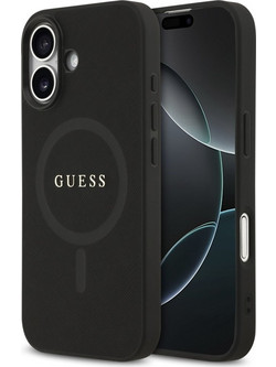 Guess Saffiano Classic Logo MagSafe Back Cover Black (iPhone 17)
