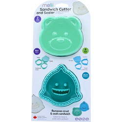 Melii - Sandwich Cutters Bear/Shark 6 τεμ