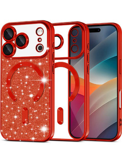 Techsuit Luxury Glitter MagSafe Θήκη Cover Red (iPhone 17 Pro Max)