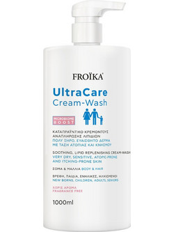 Froika UltraCare Cream-Wash Κρεμώδες Αφρόλουτρο για Ευαίσθητο Δέρμα 1lt