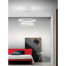 LUCE CRISEIDE-S/2G-B Κρεμαστό Φωτιστικό Οροφής Δίφωτο LED Λευκό