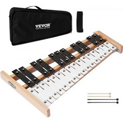 Ξυλόφωνο Glockenspiel VEVOR, 27 Νότες, Επαγγελματικό Κρουστό Ξυλόφωνο, με Μεταλλικά Πλήκτρα, Περιλαμβάνει 4 Μπαγκέτες, Τσάντα Μεταφοράς, Μουσικό Όργανο για Αρχάριους για Διδασκαλία Μουσικής σε Ενήλικε