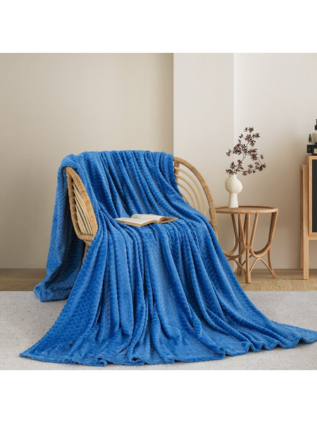 Κουβέρτα Fleece Ημίδιπλη (180x240) AdamHome 550 Blue