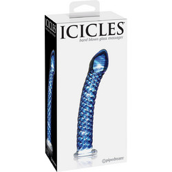 Pipedream Icicles No 29 Γυάλινο Dildo 17.8cm Μπλε