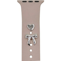 PINS CHARMS FOR SMARTWATCH STRAPS BOW silver