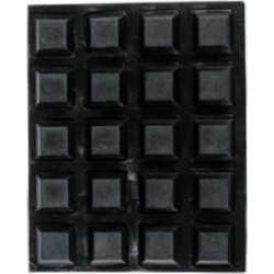 ΑΝΤΙΘΟΡΥΒΙΚΑ ΑΦΡΟΛΕΞ ΤΕΤΡΑΓΩΝΑ 30x30x2,5mm ΜΑΥΡΑ (6 ΤΕΜ.) ΑΥΤΟΚΟΛΛΗΤΑ 35480