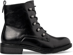 Envie Shoes Γυναικεία Μποτάκια Αστραγάλου Δερμάτινα Μαύρα με Χοντρό Χαμηλό Τακούνι V63-22217-34