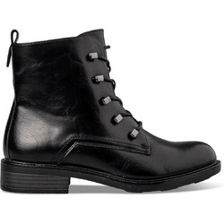 Envie Shoes Γυναικεία Μποτάκια Αστραγάλου Δερμάτινα Μαύρα με Χοντρό Χαμηλό Τακούνι V63-22217-34