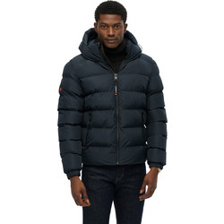 Superdry Hooded Sports Ανδρικό Μπουφάν Χειμωνιάτικο Puffer Πετρόλ M5011905A-D9W