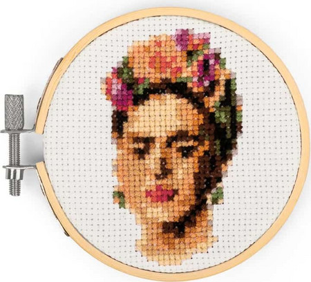 Kikkerland μίνι Κιτ Κεντήματος Cross Stitch Frida