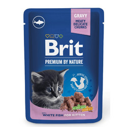 Brit Premium By Nature Kitten with White Fish in Gravy 100gr