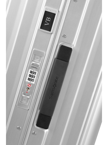 Samsonite Lite-Box Alu Βαλίτσα Μεγάλη 76x51x28cm με 4 Ρόδες Ασημί