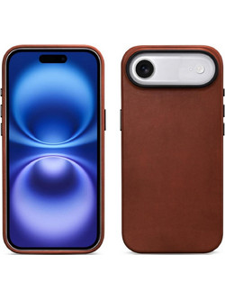 iCarer Leather with Camera Button MagSafe Back Cover Retro Brown (iPhone Air)
