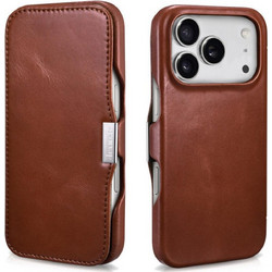 iCarer Vintage Leather Wallet MagSafe Θήκη Book Retro Brown (iPhone 17 Pro)