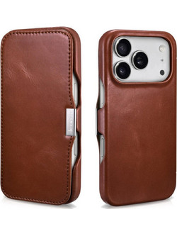 iCarer Vintage Leather Wallet MagSafe Θήκη Book Retro Brown (iPhone 17 Pro)