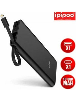 Ipipoo LP-12 Power Bank 10000mAh με Θύρα USB-A Black