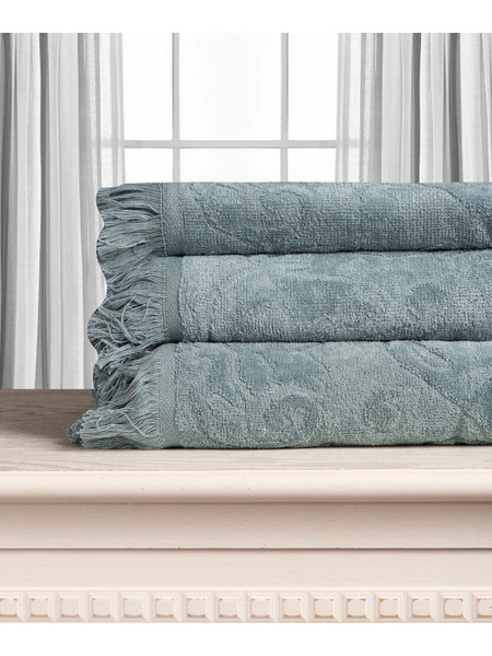 Βαμβακερή ζακάρ πετσέτα ALICIA 520gsm (50cm x 100cm) πράσινο Silk Fashion