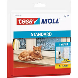 Μονωτικό Πόρτας & Παραθύρων Tesa TesaMoll Standard λευκή ταινία, 9mm x 6m
