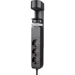 Πολύπριζο Neomounts Volt Series 3 Θέσεων με 2x USB-C & 1x USB-A 1.4m Black DS22-840BL6