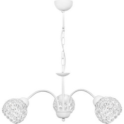 Heronia Lighting Κρεμαστό Φωτιστικό Οροφής Τρίφωτο E27 Λευκό Φ60cm 01-0321