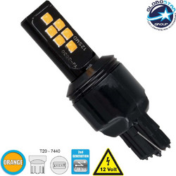 Globostar T20 W21W LED Πορτοκαλί 12V 8W 1τμχ