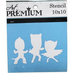 Στένσιλ Art Premium 2900669 - 10x10cm - PJ Masks