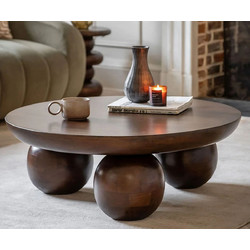 Atmosphera Τραπεζάκια Τραπεζάκι Σαλονιού Abekas BROWN Ξύλο COFFEE mango 90x30cm