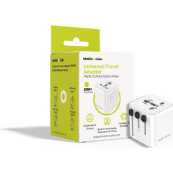Αντάπτορας Ταξιδίου Mobile Origin PW30 Universal EU/UK/US/AUS White