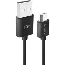 Silicon Power Καλώδιο Φόρτισης USB σε Micro USB Μαύρο SP1M0ASYLK10AB1K