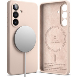Ringke Silicone Magnetic Back Cover Pink Sand (Samsung Galaxy S26)