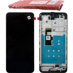 MOTOROLA MOTO G13 4G ΟΘΟΝΗ IPS + TOUCH SCREEN + LENS + FRAME 5D68C22318 BLACK ORIGINAL SERVICE PACK