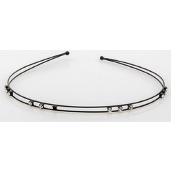 Novita Stardust Double Wire Στέκα Μαλλιών Μαύρη