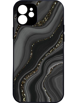 CUSTOM Marblre Dark Gray - iPhone 12 Pro Max Premium σκληρή θήκη (πλαστικό υψηλής ποιότητας, high definition colors)