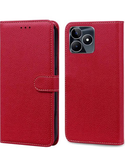 Θήκη Flip για Realme C53 (Κόκκινη)