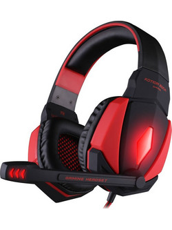 EACH Gaming Headset Over Ear Red