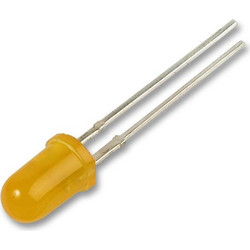 LED Diffused 5mm Πορτοκαλί T-1 3/4