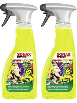 Καθαριστικό γαι το Ταμπλό Αυτοκινήτου Sonax LEMON ROCKS Λεμονί Δροσερό 500 ml Ματ φινίρισμα (x2)