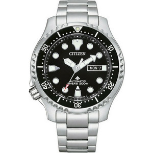 Citizen Promaster Ανδρικό Ρολόι Αυτόματο με Ασημί Μεταλλικό Μπρασελέ NY0140-80E