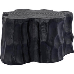PTMD Βοηθητικό Τραπεζάκι Σαλονιού Fennah Black 44x38x23cm