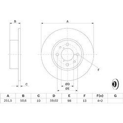Bosch Δισκόπλακα - 0 986 479 B26