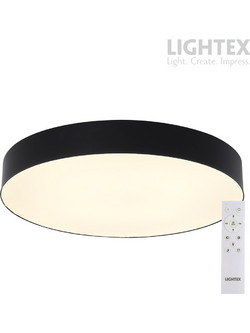 OLAF LED Φωτιστικό Οροφής 72W 6100 lm 3000K-6500K Dimmable με Τηλεχειριστήριο Μαύρο - Lightex 725RL0003034