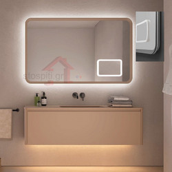 Καθρέπτης Μπάνιου Led Imex Duomo 80X140 cm με γκρι κορνίζα DUOM038140GCB