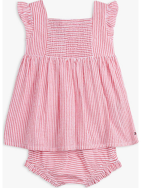 Tommy Hilfiger Φόρεμα Seersucker Red Stripe Dress KN0KN02370-XK3 Κόκκινο Κορίτσι