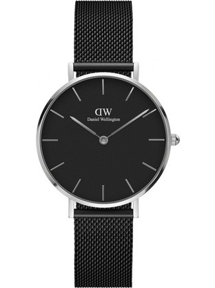 Daniel Wellington Petite Ashfield Γυναικείο Ρολόι με Μαύρο Μεταλλικό Μπρασελέ DW00100202