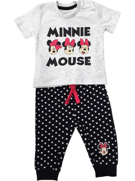 Μπλούζα Καλοκαιρινή με Παντελόνι Minnie Black Dots