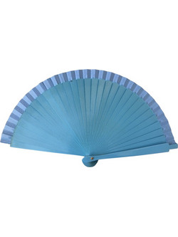 Βεντάλια ξύλινη μονόχρωμη 19cm 9075 ΓΑΛΑΖΙΟ