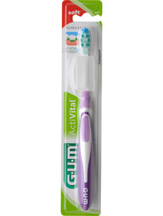 Gum Activital 581 Compact Soft Οδοντόβουρτσα Μωβ