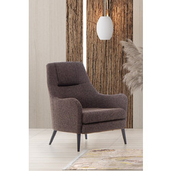 Stewe Home Πολυθρόνα Καφέ 77x88x88